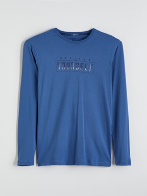 Pijama Takım LACİVERT BASKILI