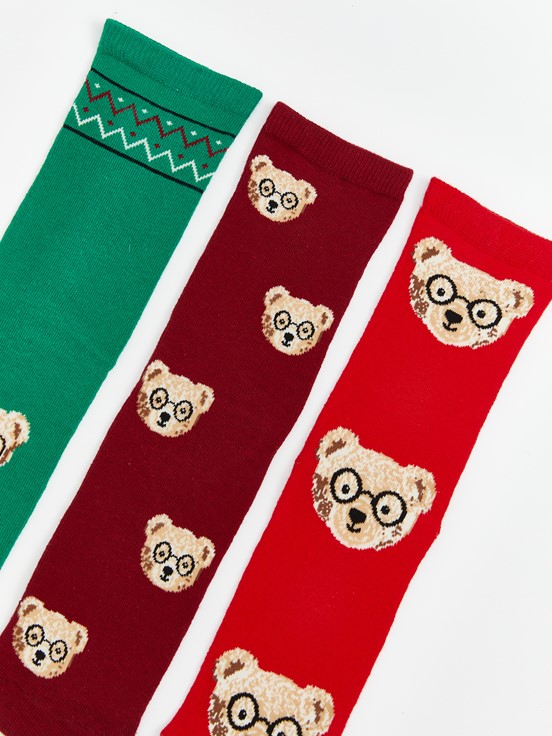 Soket Çorap KARIŞIK RENK İPLİĞİ BOYALI