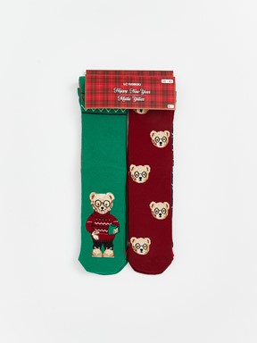 Soket Çorap KARIŞIK RENK İPLİĞİ BOYALI