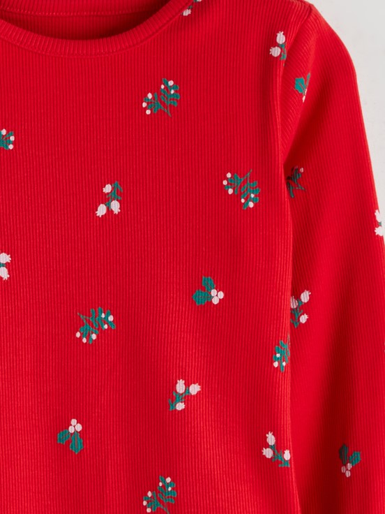 Pijama Takım BEJ BASKILI