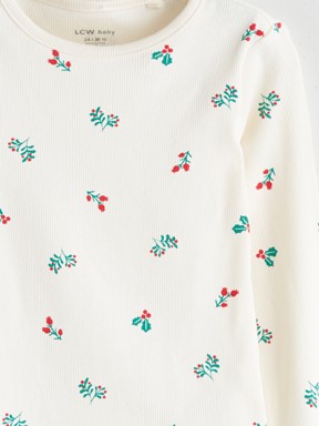 Pijama Takım BEJ BASKILI