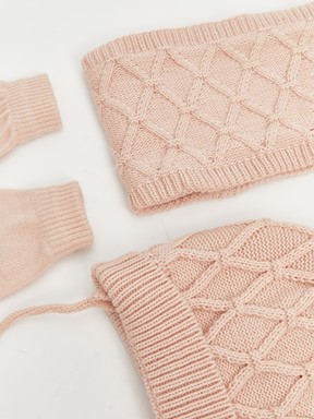 Atkı, Bere ve Eldiven Takım PEMBE MELANJ