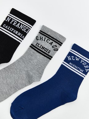 Soket Çorap KARIŞIK RENK İPLİĞİ BOYALI