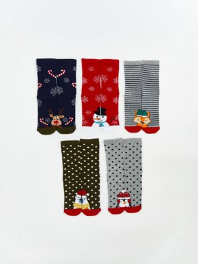 Soket Çorap KARIŞIK RENK İPLİĞİ BOYALI