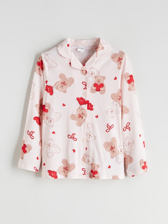 Pijama Takım UÇUK PEMBE BASKILI