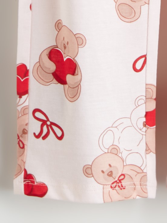 Pijama Takım UÇUK PEMBE BASKILI