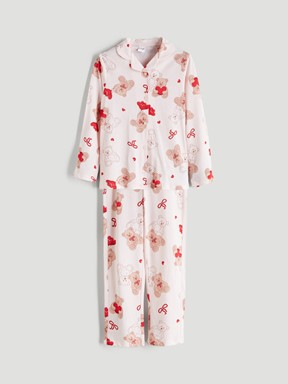 Pijama Takım UÇUK PEMBE BASKILI