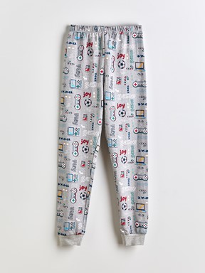 Pijama Takım GRİ MELANJ BASKILI