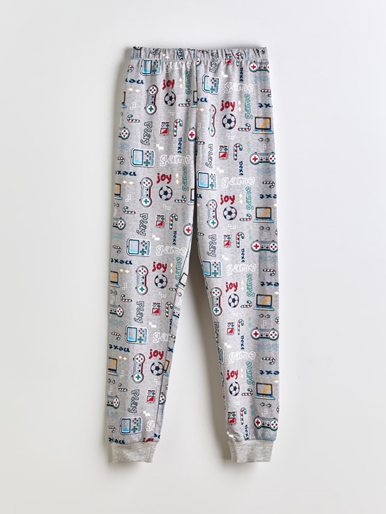 Pijama Takım GRİ MELANJ BASKILI