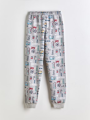 Pijama Takım GRİ MELANJ BASKILI