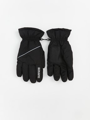 Yazı Baskılı Erkek Kar Eldiveni SİYAH