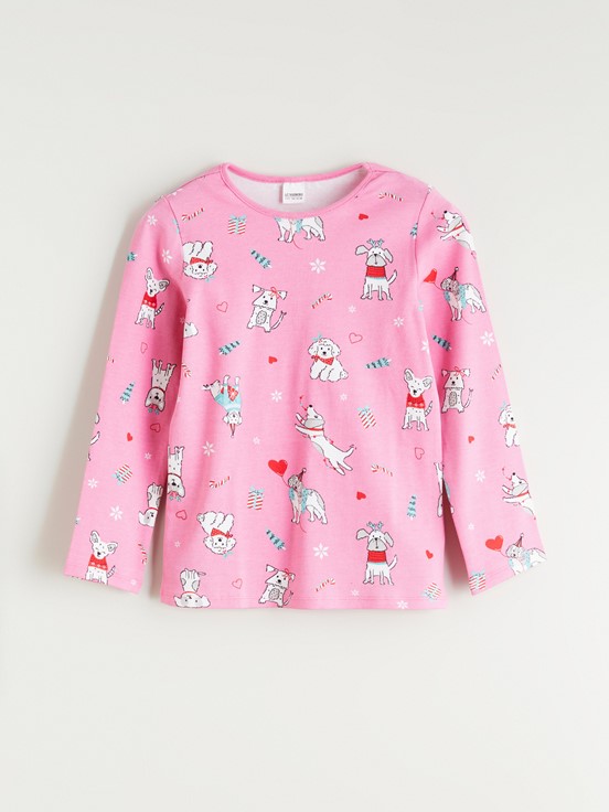 Pijama Takım PEMBE BASKILI