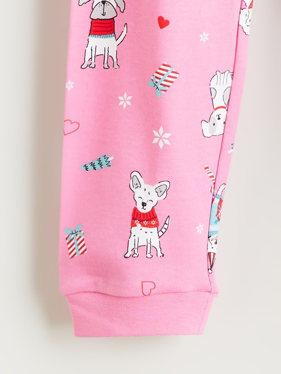 Pijama Takım PEMBE BASKILI