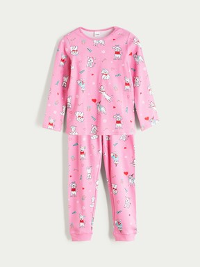 Pijama Takım PEMBE BASKILI