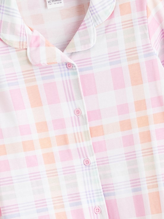 Pijama Takım OPTİK BEYAZ BASKILI