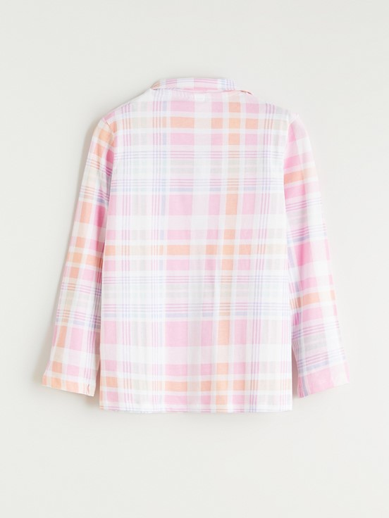 Pijama Takım OPTİK BEYAZ BASKILI