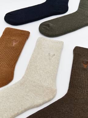 Soket Çorap KARIŞIK RENK İPLİĞİ BOYALI