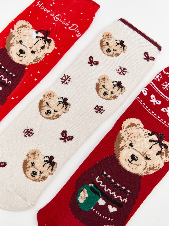 Soket Çorap CANLI KIRMIZI