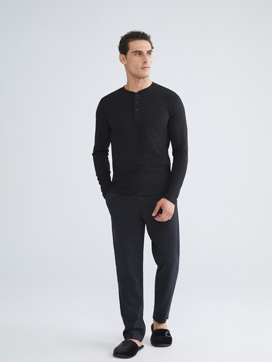 Pijama Takım SİYAH ÇİZGİLİ