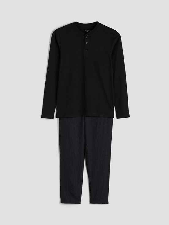 Pijama Takım SİYAH ÇİZGİLİ