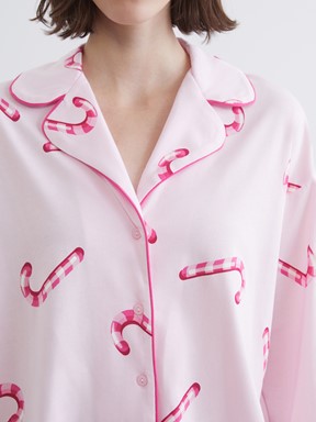 Pijama Takım PEMBE BASKILI