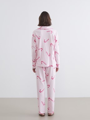 Pijama Takım PEMBE BASKILI