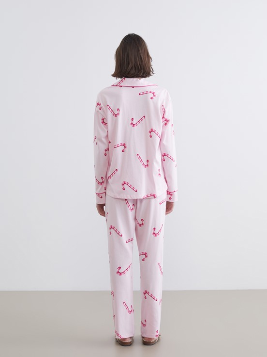 Pijama Takım PEMBE BASKILI