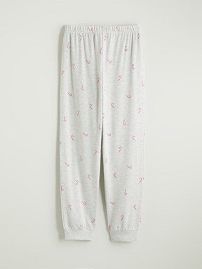 Pijama Takım GRİ MELANJ BASKILI