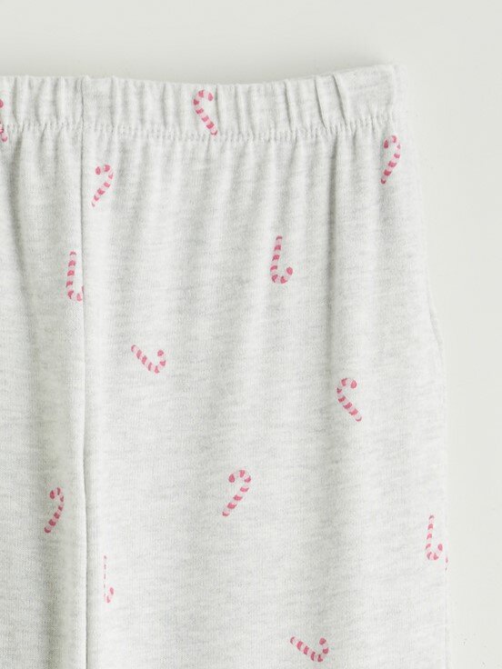 Pijama Takım GRİ MELANJ BASKILI