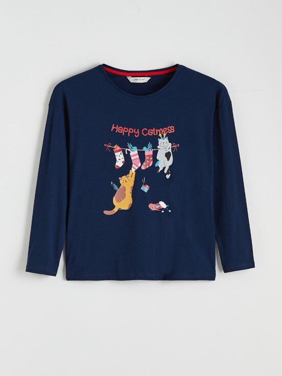 Pijama Takım LACİVERT BASKILI