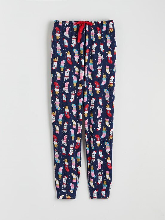 Pijama Takım LACİVERT BASKILI