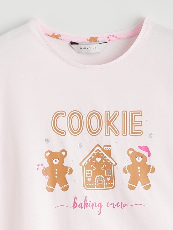 Pijama Takım PEMBE BASKILI