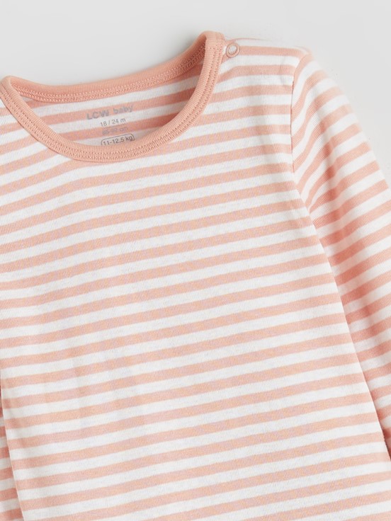 Çıtçıtlı Body AÇIK BEJ BASKILI