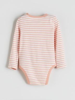 Çıtçıtlı Body AÇIK BEJ BASKILI