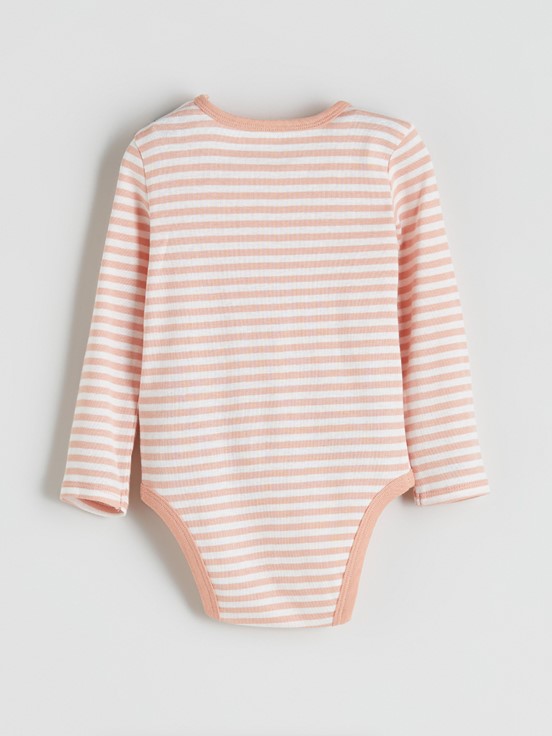 Çıtçıtlı Body AÇIK BEJ BASKILI