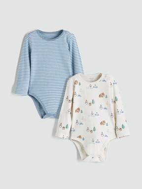 Çıtçıtlı Body AÇIK BEJ BASKILI