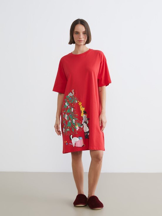 Gecelik CANLI KIRMIZI