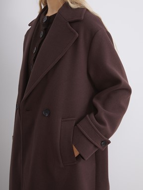 Kaşe Kaban KOYU KAHVERENGİ