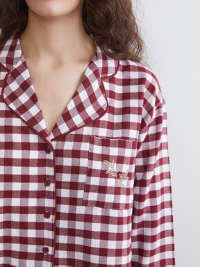 Pijama Takım KOYU KIRMIZI EKOSELİ