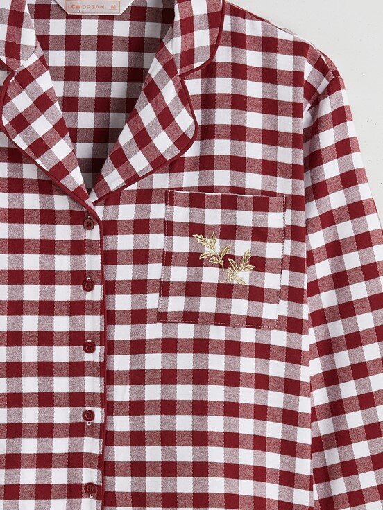 Pijama Takım KOYU KIRMIZI EKOSELİ