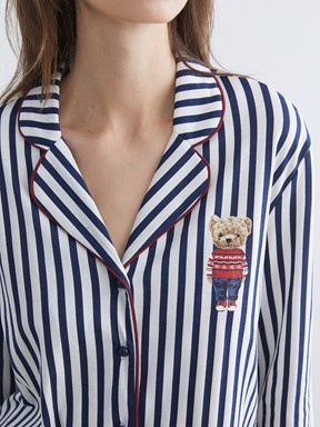 Pijama Takım LACİVERT ÇİZGİLİ