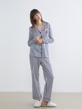 Pijama Takım LACİVERT ÇİZGİLİ