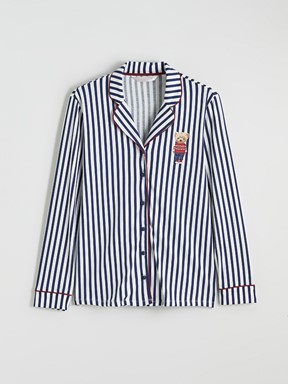 Pijama Takım LACİVERT ÇİZGİLİ