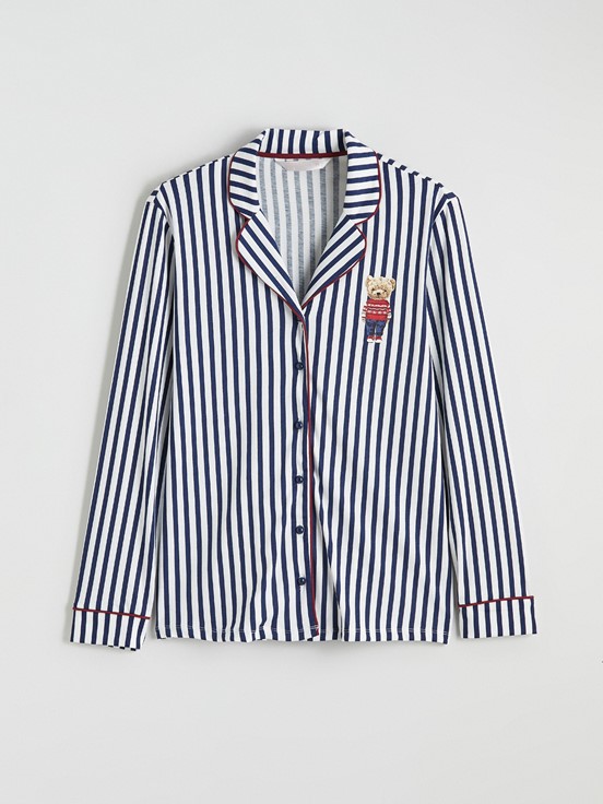 Pijama Takım LACİVERT ÇİZGİLİ