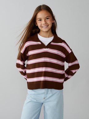 Kazak KAHVERENGİ ÇİZGİLİ