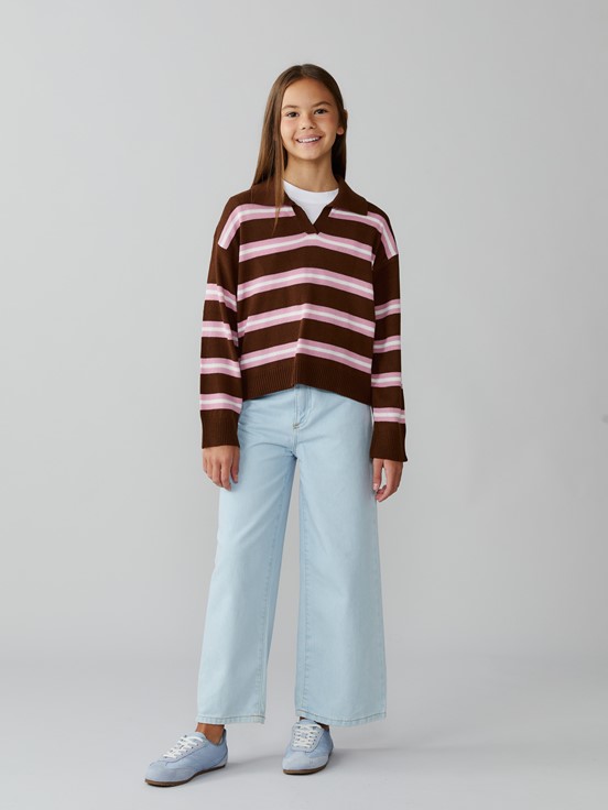 Kazak KAHVERENGİ ÇİZGİLİ