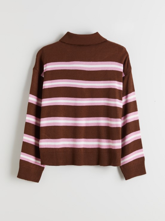 Kazak KAHVERENGİ ÇİZGİLİ