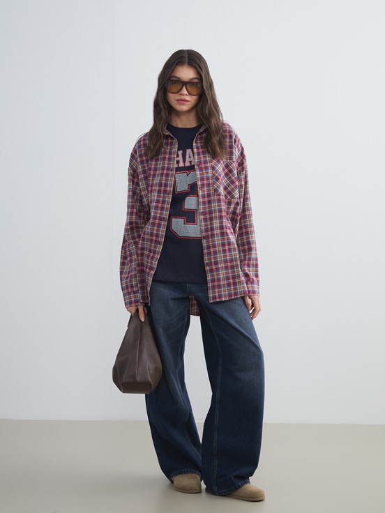 Gömlek Ceket BORDO EKOSELİ