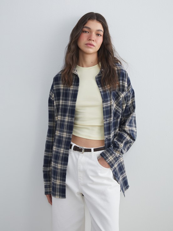 Gömlek Ceket LACİVERT EKOSELİ