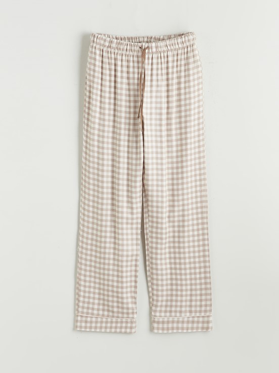 Pijama Takım KAHVERENGİ EKOSELİ